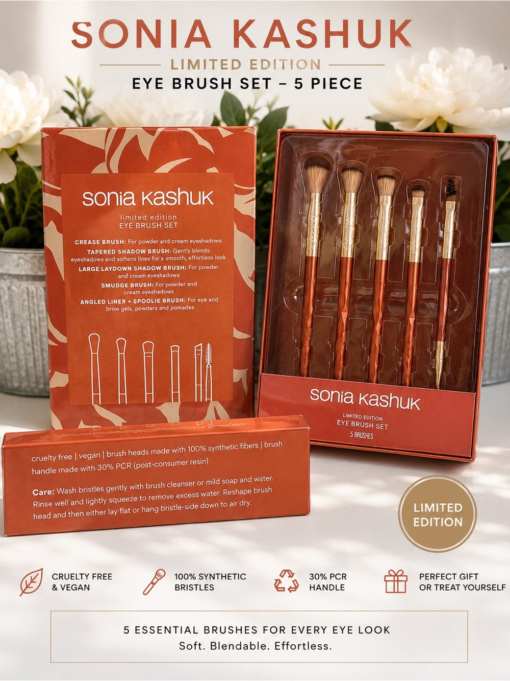 Sonia Kashuk Limited Edition 5 Piece Eye Brush Set NIB✨✨